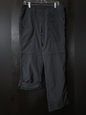 Lucy Nylon Canoe Convertible Dark Gray Cargo Utility Hiking Pants Women's Sz M